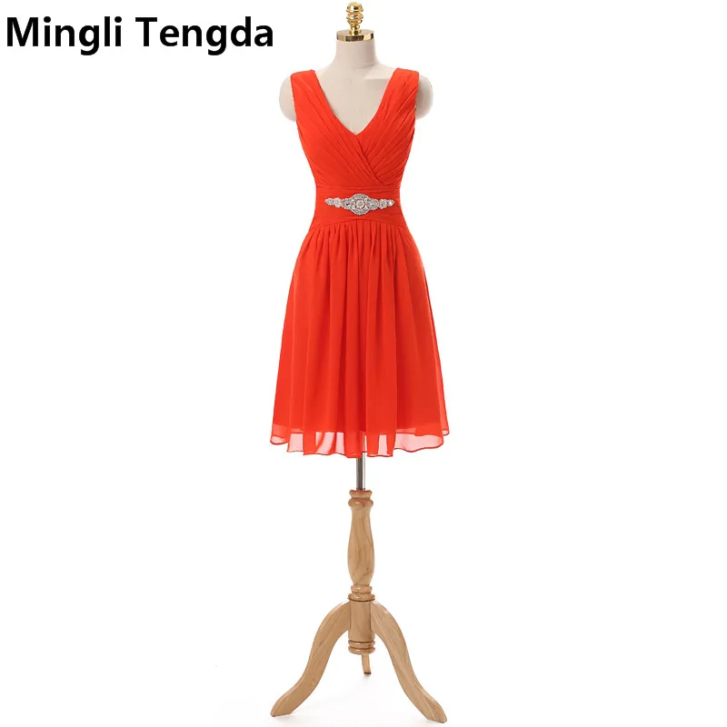 Mingli Tengda – robe de fête perlée, courte, rouge, en mousseline, sur mesure, pour adolescents, nouvelle collection 2017