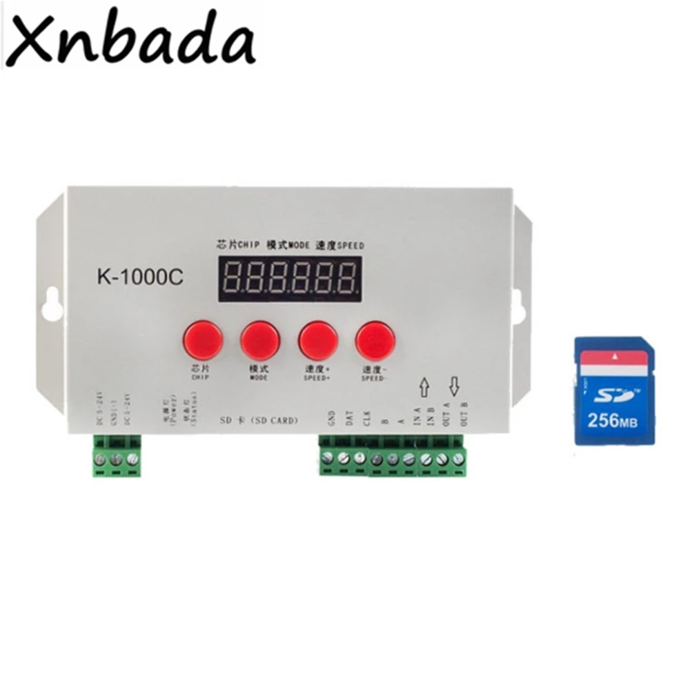 

K-1000C(T-1000S Updated) LED 2048 Pixels Program Controller For WS2812B WS2811 APA102 SK6812 Led Strip Light Tape DC5-24V