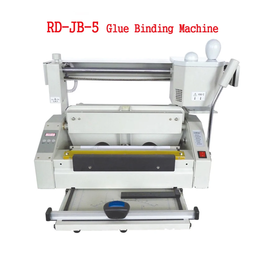 RD-JB-5 Hot melt glue binding machine booklet maker Desktop glue book binding machine glue book binder machine 110V/220V 1pc