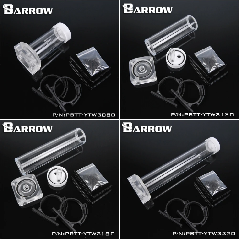 Barrow Acrylic RGB DDC Pump Reservoir and Top Kit PBTT-YTW