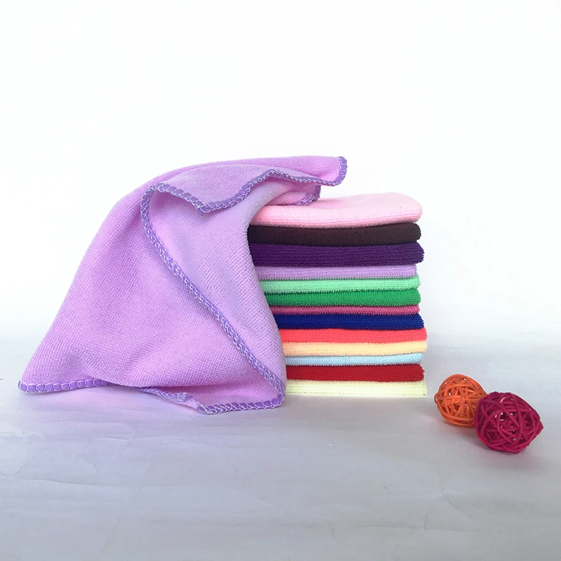 10pcs/lot Soft Microfiber Hand Towel Quick Dry Face Towel Square Car Table Cleaning Cloth Household Cleaning Cloth Multifunction