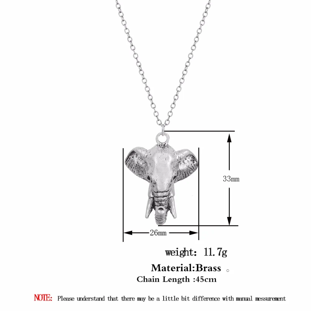 CHENGXUN 2020 Africa Original Elephant Head Necklace Cute Pendant Charm Jewelry Lucky Animal Boho Choker Collier