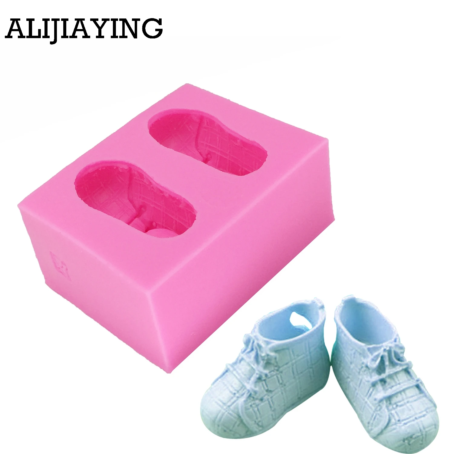 M0141 3D Baby shoes silicone mold,fondant cake baking resin clay candy chocolate soap mould cake decoration tools