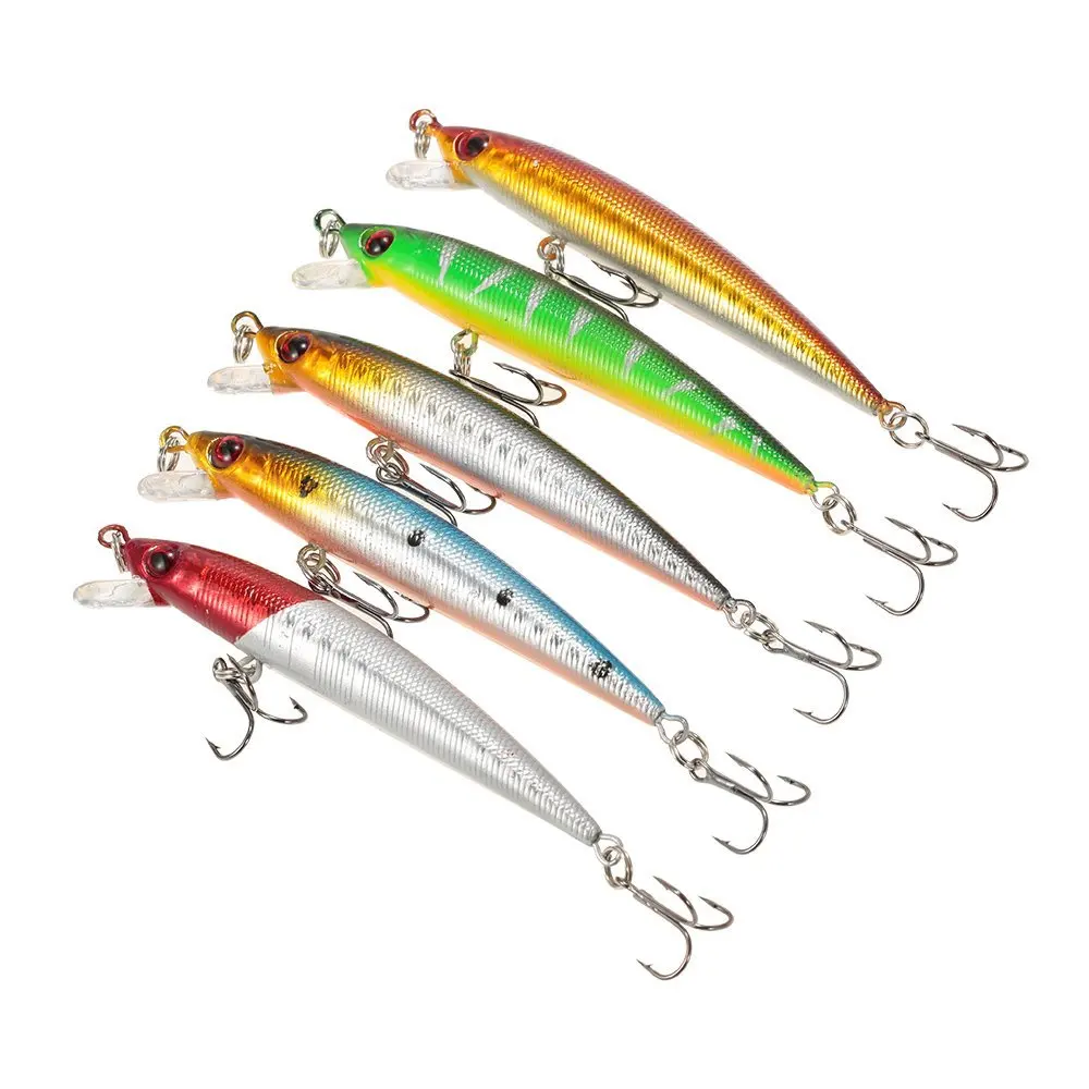 HiUmi 5PCs 5 Color Hard Minnow Fishing Lures 9cm 6g ABS Floating Bait Good Quality Fishing Wobbler japan pesca hot sale