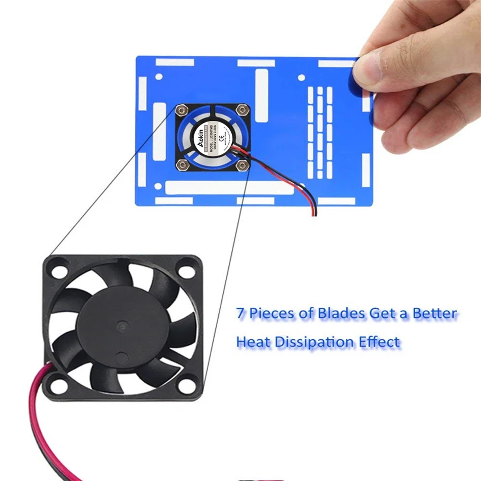 Raspberry Pi wentylator chłodzący mały wentylator komputera 3007 bezszczotkowy Raspberry Pi wentylatory 30x30x7mm 5V wentylatory chłodzące procesora