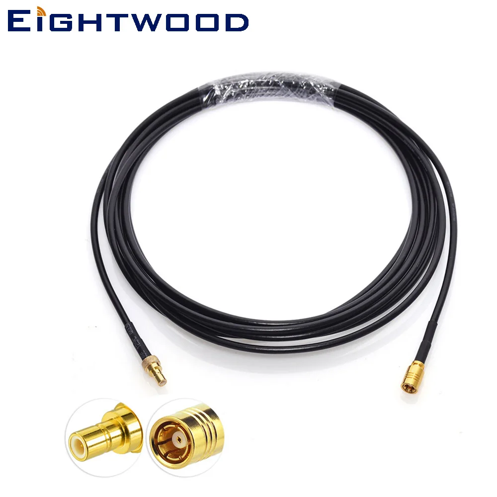 Eightwood DAB/DAB+ Car Radio Aerial 3M Extension Cable Adapter SMB Male to SMB Female Connector for C-KO JVC Kenwood Sony DAB