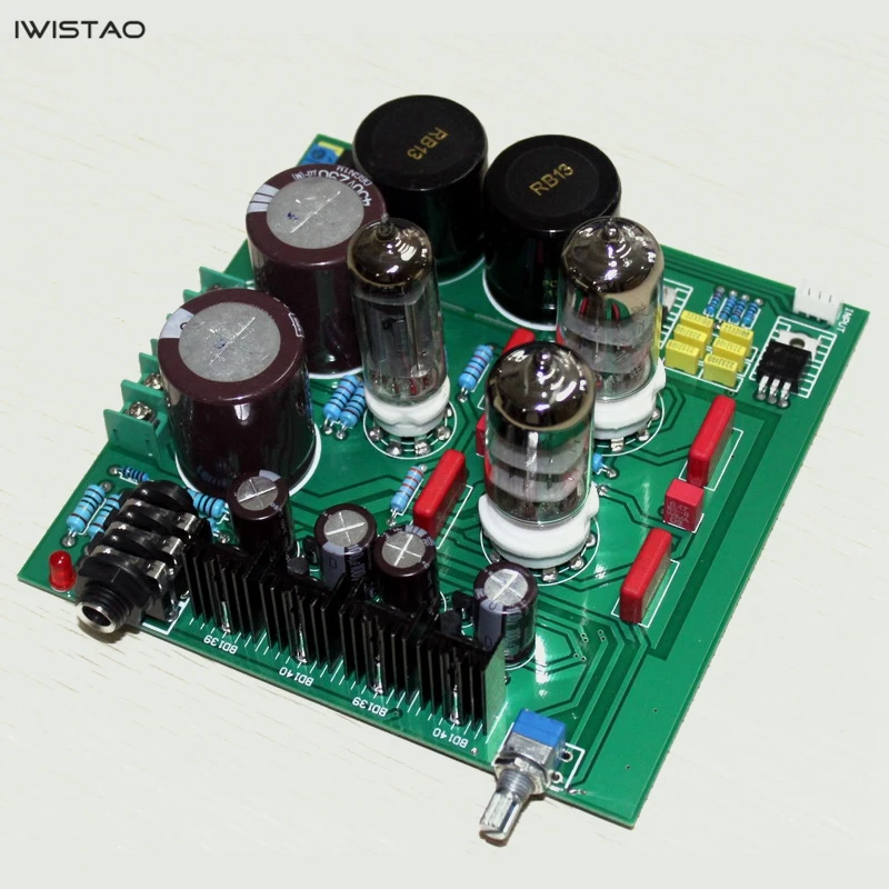 IWISTAO Tube Headphone Amplifier Class A Finished Board 6N3 Preamplifier and 6Z4 Rectifier Lehmann Circuit