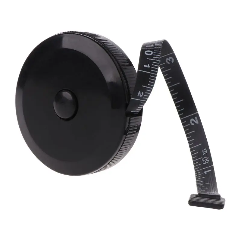 

1.5m/60inch Black Tape Measures Dual Sided Retractable Tools Automatic ABS Flexible Mini Sewing Measuring Tape