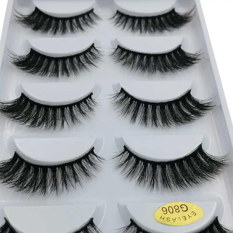 NEW 5/3 Pairs Natural False Eyelashes Fake Lashes Long Make Up 3d Mink Lashes Eyelash Extension Mink Eyelashes For Beauty G806