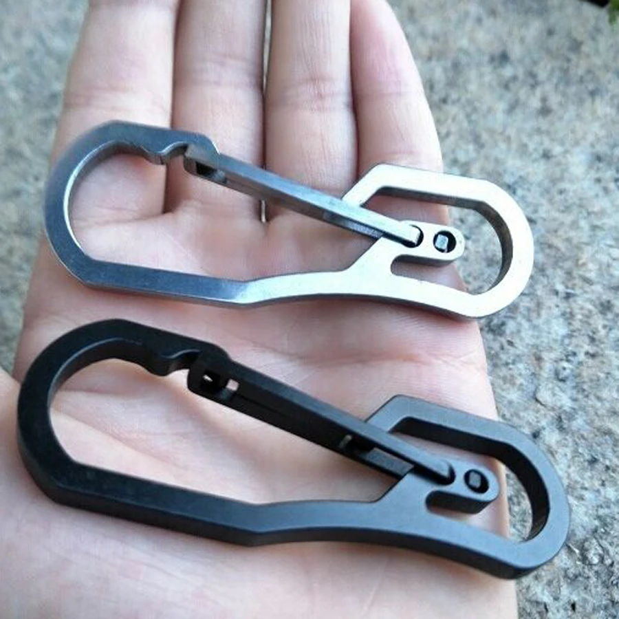 10pcs EDC Outdoor Camping Multipurpose stainless steel Tactical Carabiner Quickdraw buckle hang Hook Keychain Travel Kit FW029