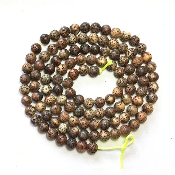 6mm 8mm 114pcs Grade AAA Over 10 Years Old Natural Lotus Bodhi Seeds , Loose Beads Mala Beads Meditation Prayer Beads Japa Mala