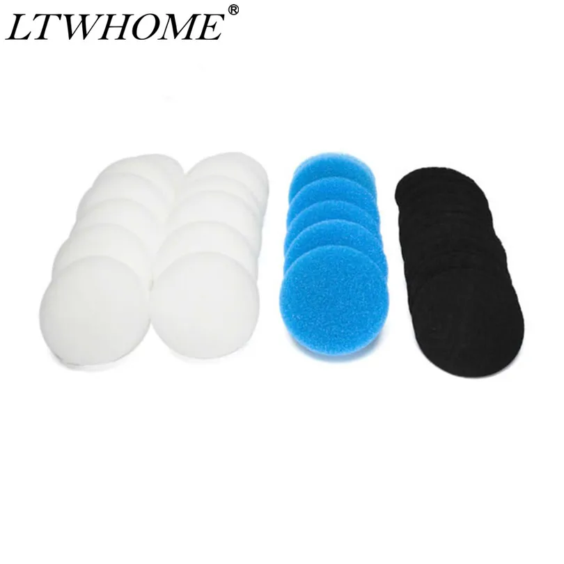 LTWHOME Value Pack of Carbon Filters, Corase Filters and Fine Filters Set Fit for Eheim Ecco Pro 130/200/300 Ecco 2232/2234/2236