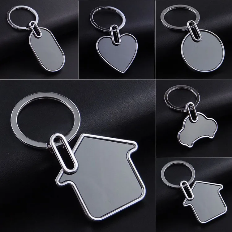 Trendy Business Key Chains Blank Metal Keychain Creative Advertising Practical Small Gift Key Pendant For Men Key Ring