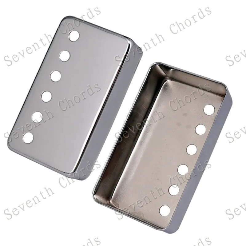 Ein Set mit 2 Stück Messing-Humbucker-Abdeckungen mit 6 Löchern und 6 Saiten für E-Gitarren-Zubehör, in drei Farben. – Detail 18