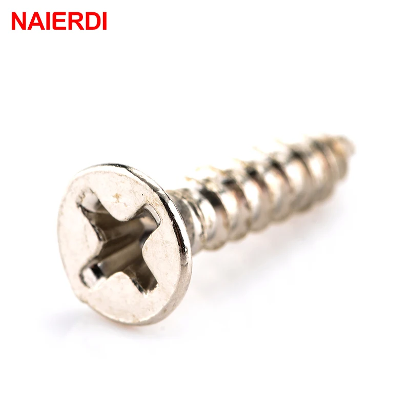 200PCS NAIERDI Screws M2*6mm 8mm 10mm Bronze Flat Round Head Self-Tapping Screw For Antique Hinges Decoration Wood Hardware Tool