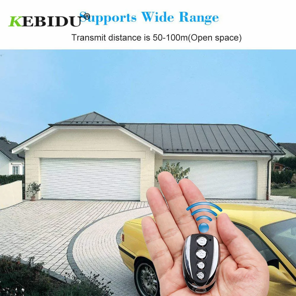 KEBIDU 433/315Mhz Rolling Code Remote Duplicator Garage Door Remote Control Opener Electric Face to Face Car Gate Transmitter