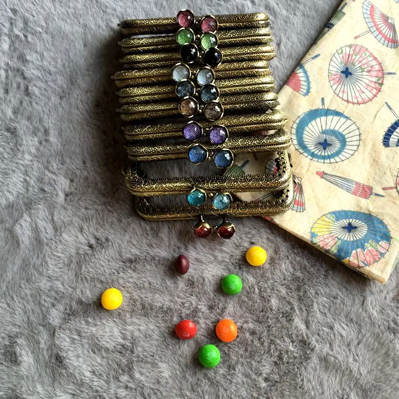 5pcs/lot 10.5cm vintage bronze color DIY women purse frame bag clasp with candy buckle decoration