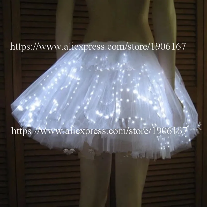 Led Luminous Sexy Bra And Skirt Suit LED Light Up Growing Evening Women Dress Stage Costume Party For Club Bar Christmas