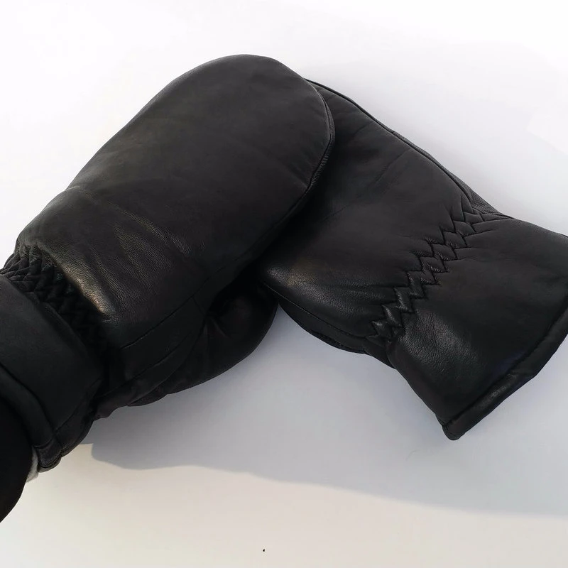 Guantes de piel de oveja para hombre, Guantes Térmicos de piel auténtica para exteriores, cálidos, de invierno