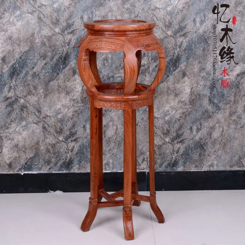 

Mahogany wood flower Chinese living room a few self-contained frame rosewood classical flower bonsai flower floor.