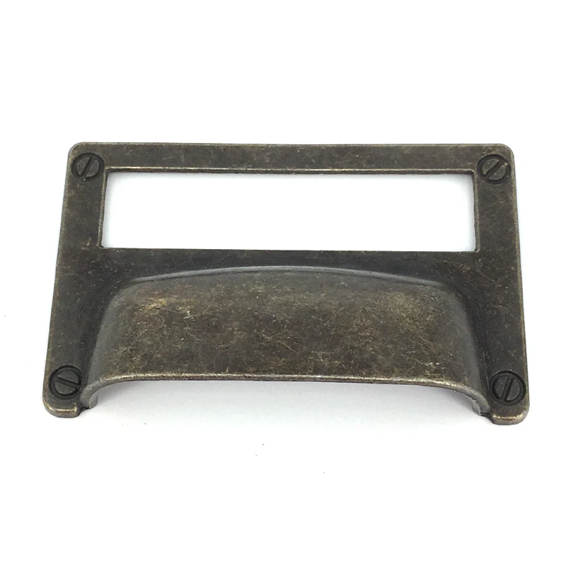 One Piece 81*52MM Office File Cabinet Shelves Drawer Name Card Label Holder Frames Handles Pulls with Screws