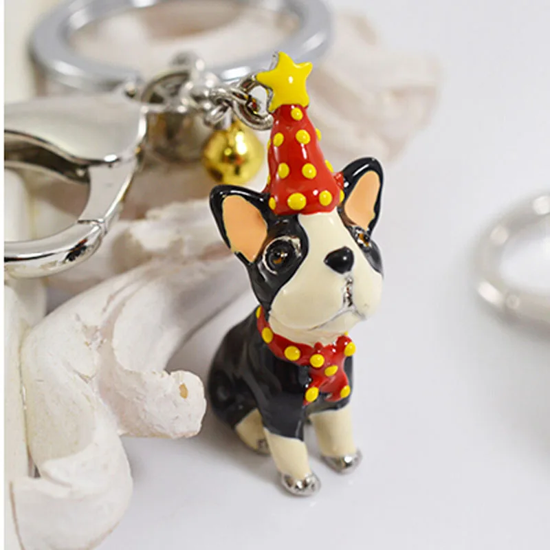 Keychains 3D Pet Hand-painted Dog Craft Cute gift Key Ring Dog lovers Dachshund Keychains pet Animal Car Keychain Jewelry Woman