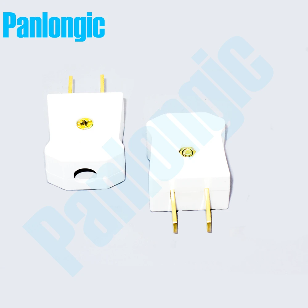 2PCS Two-pole Plug Home Plug 10A 250V 2-pole Plug Wiring Plug Switch Socket Electrical AC Power Adaptor Socket Home Wiring Male