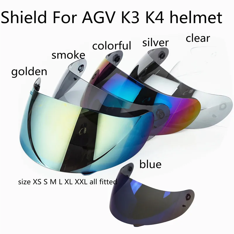 for AGV K3 K4 Motorcycle Helmet Shield 100% fits and UV 400 protection helmet replacement glass