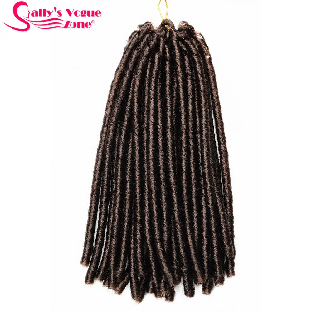 Sallyhair 14Inch 70 Gam/gói Móc Dây Bện Đàn Piano Màu Tổng Hợp Bện Tóc Phi Kiểu Tóc Mềm Mại Giả Locs Dày Full