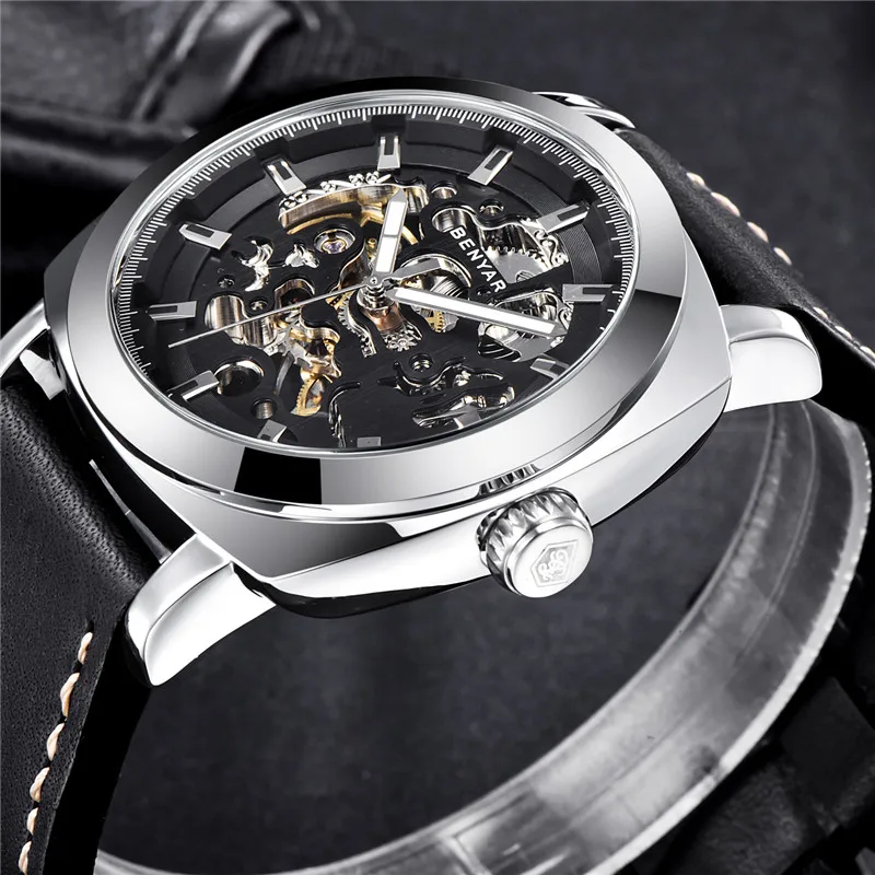 BENYAR New Fashion Mechanical Men Watch Waterproof Classic Top Brand Luxury Automatic Business Male Wristwatch Relogio Masculino