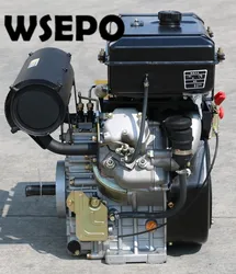 Factory Direct Supply! WSE-2V86F 836CC 20HP 12KW V-Twin Cylinder Horizontal Shaft Air Cooled Diesel Engine With Electric Start