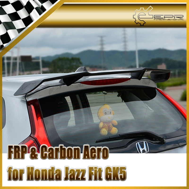 

Car Accessories For Honda Jazz Fit GK5 14-17 Carbon Fiber TL-Style Rear Spoiler Glossy Fibre Trunk Wing Racing Body Kit Trim