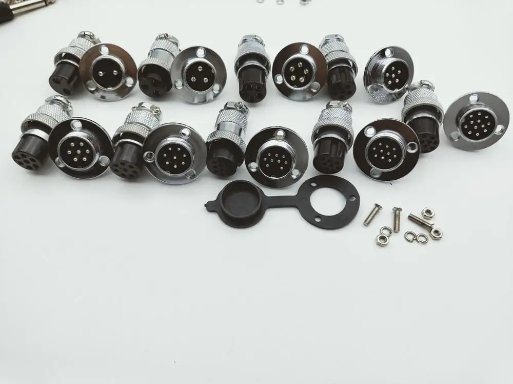 10 SET GX20 2pin 3pin 4pin 5pin 6pin 7pin 8pin 10pin 12pin Aviation Plug & Socket Circular Multipole 2-12PIN CONNECTOR