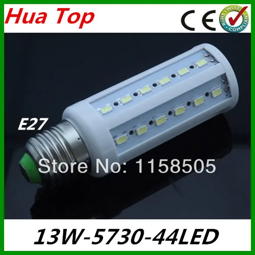 Newest Free shipping 10pcs/lot E27/E14/B22 13W 44 LED 5730 SMD corn light Warm White/ Cool White led Bulb Lamp 220V/110V(option)