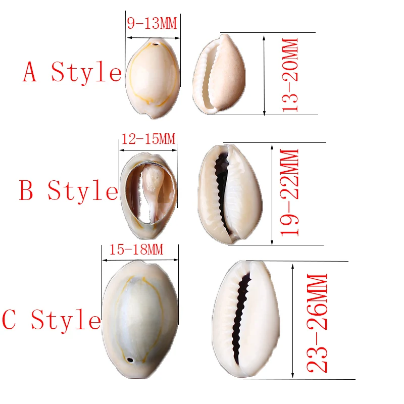 CAMDOE DANLEN Natural Shell Beads 50pcs 13-25mm White Cowrie Shells Fit Diy Women Bracelet Necklace Jewelry Making Accessories