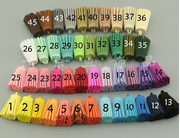 SICODA 30pcs 30x13mm multicolors Exquisite tassel Decoration faux suedeTassels Keychains pendant leather bag charm