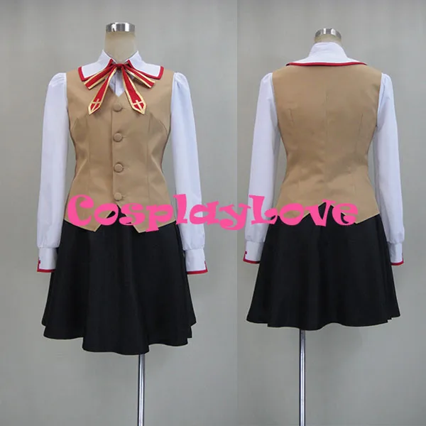 

New Custom made Japanese Anime Deluxe Fate/Stay Night Rin Tosaka Uniform Cosplay Costume Halloween Christmas Bithday CosplayLove