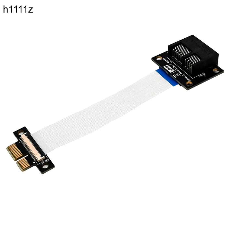 

PCI Express PCI-E 1X to 1X Extension Ribbon Cable Gold-plated Connector Adapter PCIE Extender for Motherboard Riser Card Mining