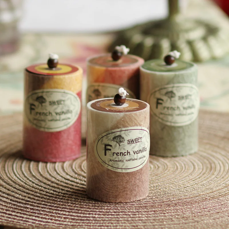 High-grade cylindrical candle flavored smokeless romantic wedding supplies 4 Creative Birthday wedding flavor selection