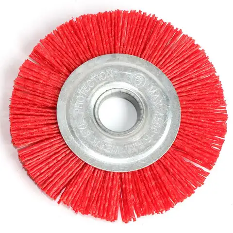 Escova abrasiva de nylon, ferramenta de desenho redondo para polimento, corte de 125x22mm, 1 peça