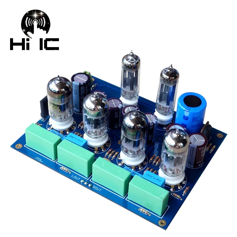 HiFi Tube Amplifiers Audio board Amplificador Pre-Amp Audio Mixer 6Z4*2+ 12AU7*2+12AX7*2 Valve Preamp Bile Buffer