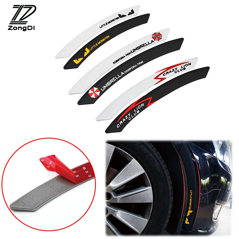 

ZD 2X Car Wheel eyebrow For Volvo S60 V70 XC90 Subaru Forester Peugeot 307 206 308 407 Decorative Anti-collision Strip Sticker