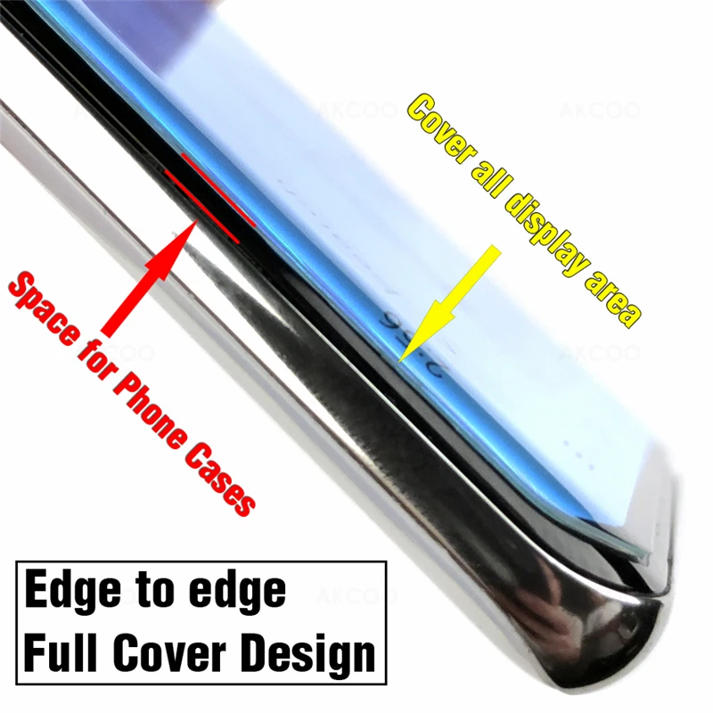 Akcoo S10 Plus tempered glass screen protector UV full glue fiim for Samsung galaxy S6 7 edge S8 9 Note 8 9 S10 screen protector