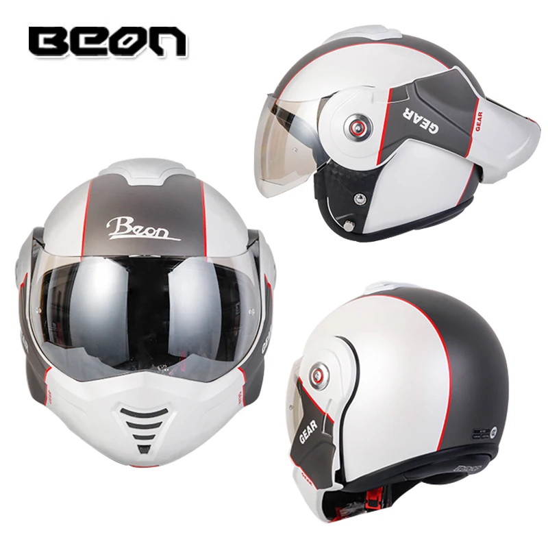 

Capacete BEON B702 Flip up Motorcycle Helmet Modular Helmets beon back somersault Moto Casque Casco ECE approved