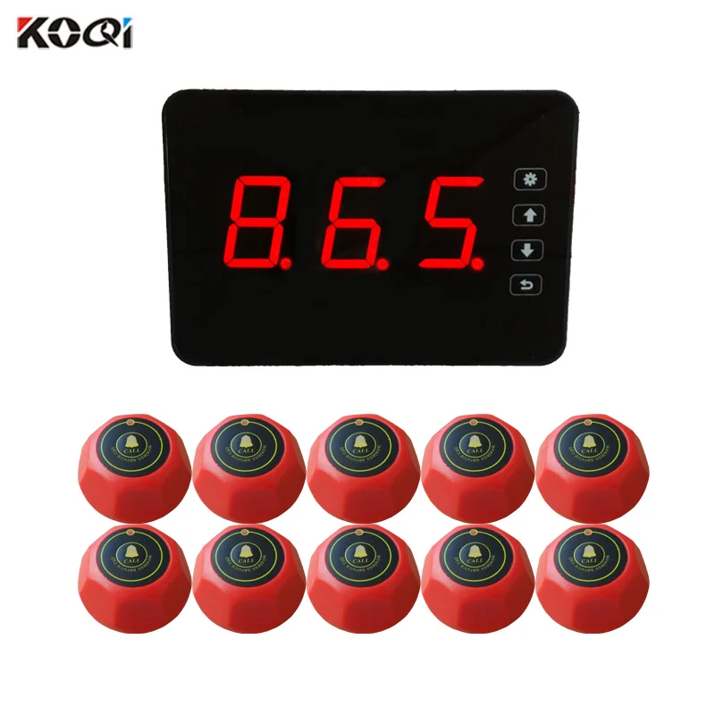 Restaurant Pager Wireless Calling System Wireless Service System Restaurant Call Pager And Bell Buzzer For Cafe Food Court