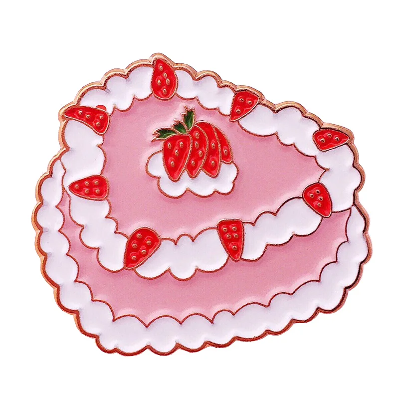 

Strawberry cake Enamel pin