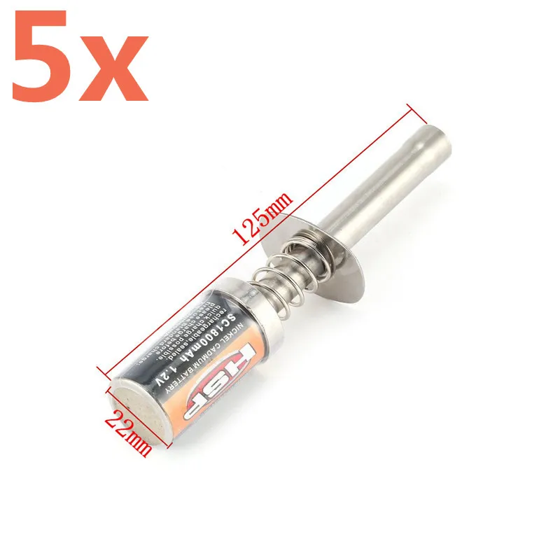5Pcs HSP RC 80101 1800mAh EU Rechargeable Glow Plug Igniter Ignition RC R/C Nitro Buggy truck Car Nitro Power Tools Engine Parts