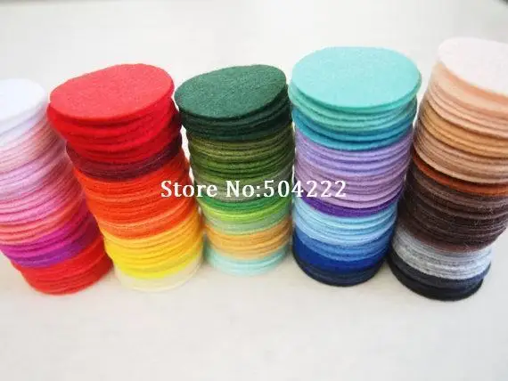 500pcs 35mm mix colors Felt Pack Felt Circles wholesale Handmade Material DIY Accessories