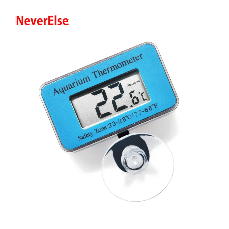 Aquarium Thermometer Submersible LCD Display Water Temperature Control Digital Waterproof Underwater + Suction Cup for Fish Tank