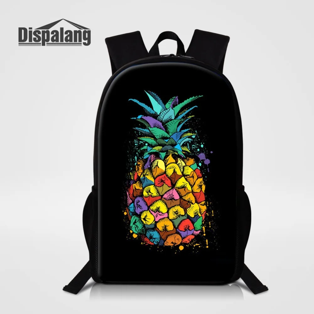 

Pineapple Fruit Printed School Bags For Girls New Fashion Polyester Backpack For Children 16 Inch Large Capacity Shoulder Rugtas